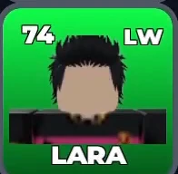 LARA card, 74 OVR, FC BARCHA