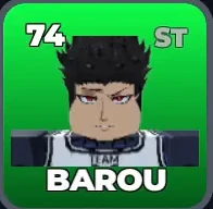 BAROU card, 74 OVR, FIRST SELECTION