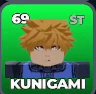 KUNIGAMI card, 69 OVR, FIRST SELECTION