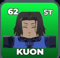 KUON card, 62 OVR, FIRST SELECTION