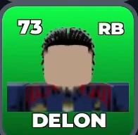 DELON card, 73 OVR, FRANCE U-20 SQUAD