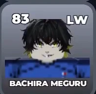 BACHIRA MEGURU card, 83 OVR, JAPAN VS U-20 MATCH