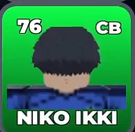 NIKO IKKI card, 76 OVR, JAPAN VS U-20 MATCH