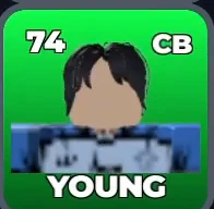 YOUNG card, 74 OVR, MANSHINE CITY