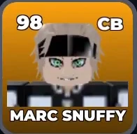 MARC SNUFFY card, 98 OVR, PROS / MASTER STRIKERS