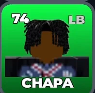 CHAPA card, 74 OVR, PXG