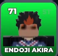 ENDOJI AKIRA card, 71 OVR, PXG