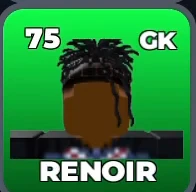 RENOIR card, 75 OVR, PXG