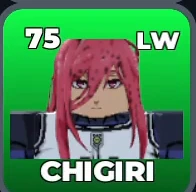 CHIGIRI card, 75 OVR, SECOND SELECTION