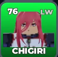 CHIGIRI card, 76 OVR, THIRD SELECTION