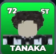 TANAKA card, 72 OVR, UBERS