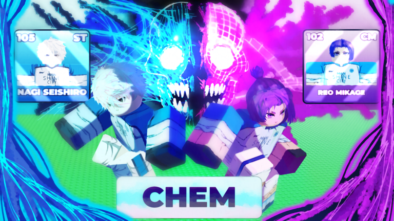 Official Chemistry update art showing two Manshine City cards at 105 and 102